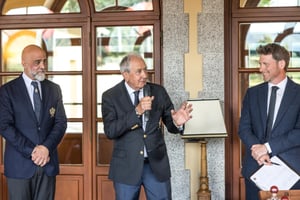 Organizers delivering speeches during The Hickory Masters prizegiving ceremony at the golf club.