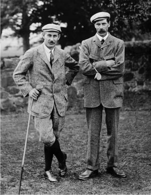 Historical photo with Harry Vardon and James Braid